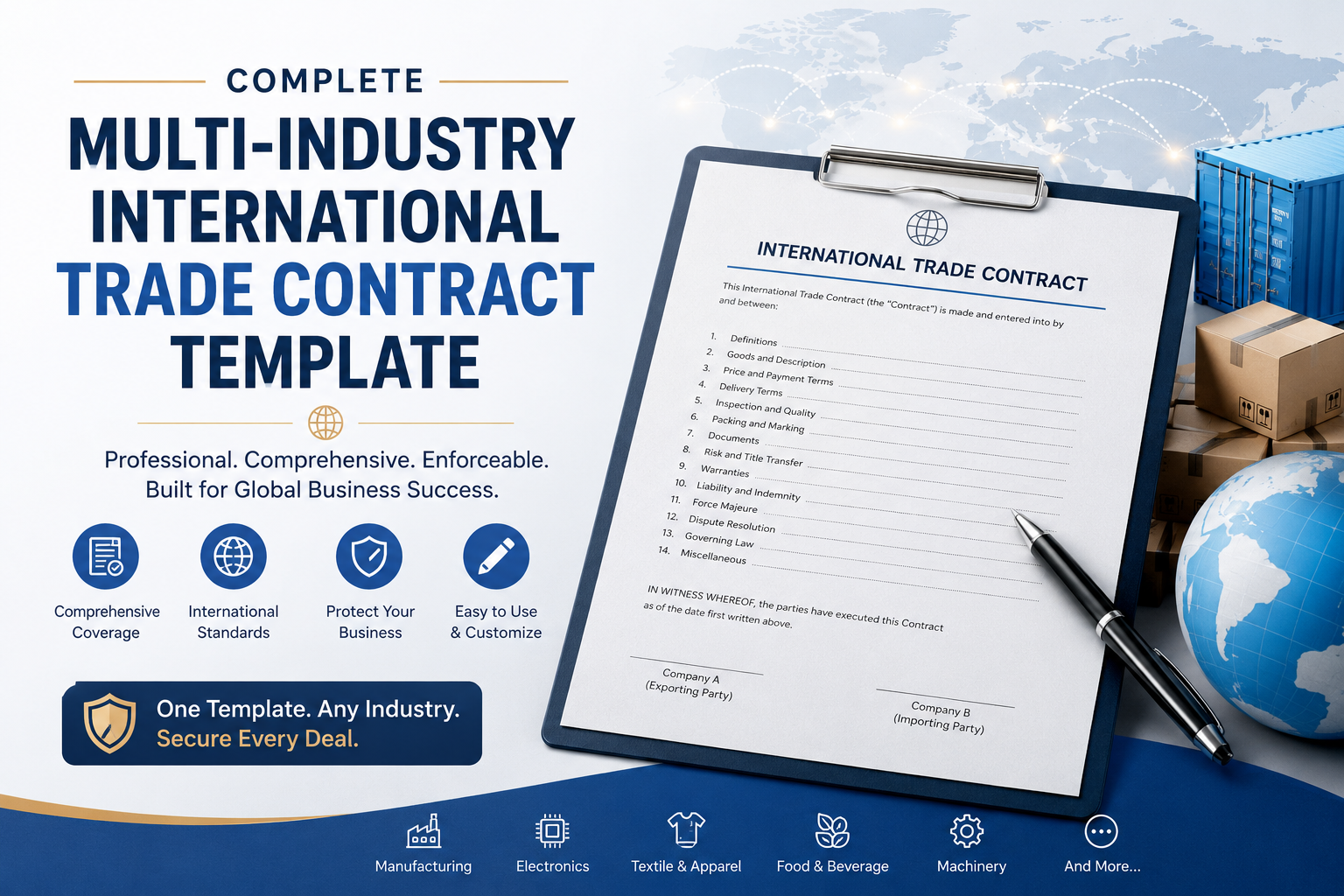 Complete Multi-Industry International Trade Contract Template